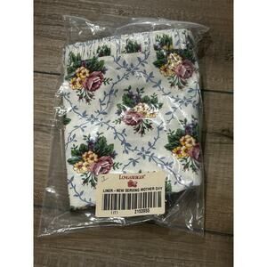 Longaberger Mothers Day Rose Floral Hostess Serving Tray Fabric Basket Liner NEW